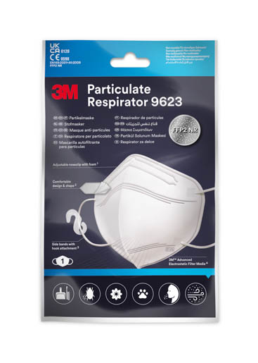 3M Partikelmaske 9623-1 FFP2 mit Hakenbefestigung